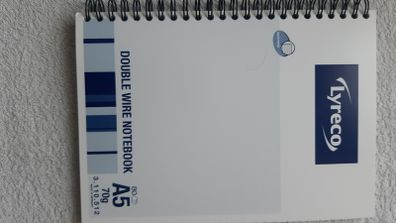 Lyreco Double Wire Spiral Pad Notebook Notepad A5 80 pages Home Office School College