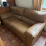 3 + 2 Seater Brown Leather Couches Image 4