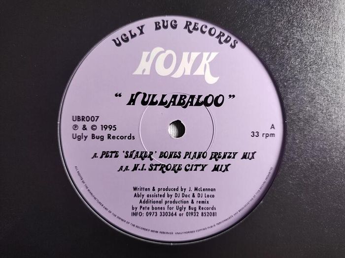 Honk - Hullabaloo - Ugly Bug Records - QUALITY 90s Pete BONES 303 Piano HOUSE CLASSIC!
