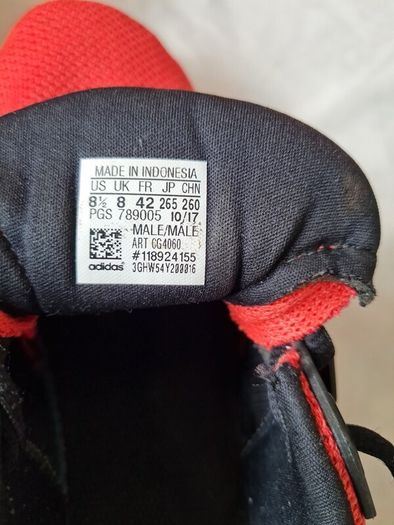 2017 adidas energy cloud 2 Size 8 eu 42 red/black In excellent condition