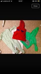6-9 month sleepsuits and zip top (4 items)
