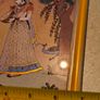 Set of 2 framed Gemstone Painting From Rajasthan, India in golden frame. Image 5