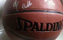 Basketball signed by Icon and street ball legend Skip to my lou