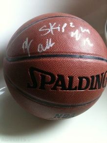 Basketball signed by Icon and street ball legend Skip to my lou