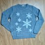 Grey Embroidered Snowflake Jumper Image 2