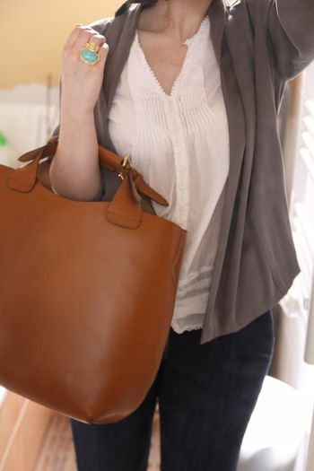 Zara buffalo leather bag
