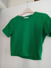 ZARA green top