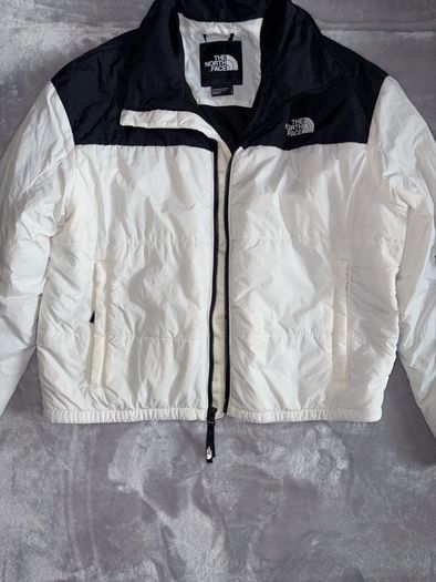 The North Face Size L Gardenia White/Black Gosei Puffer Jacket
