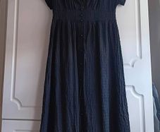 Black Midi Dress with short sleeves