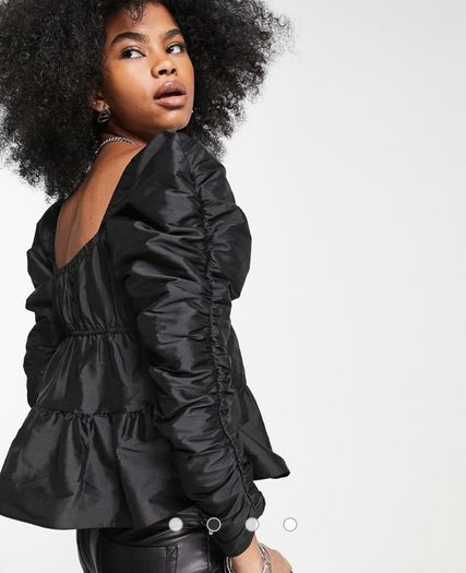 topshop black going out top