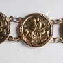 Vintage 9CT GOLD BRACELET Hallmarked 375. St. George Medallions  Bangle. length 7" - 4,45g Image 9