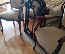 Antique mirror and chairs