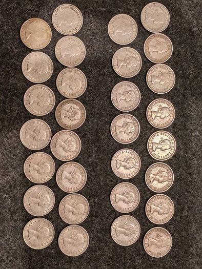2x Full Date Sets British Sixpence 1953 to 1967  32 coins Elizabeth II