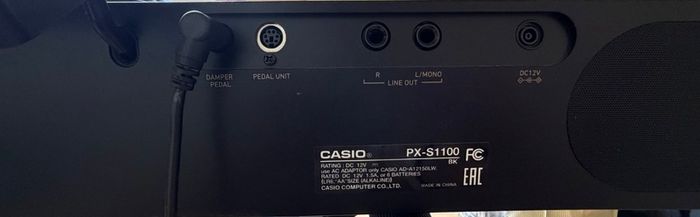 Casio px-s1100 digital piano (Black) + keyboard stand + storage bag