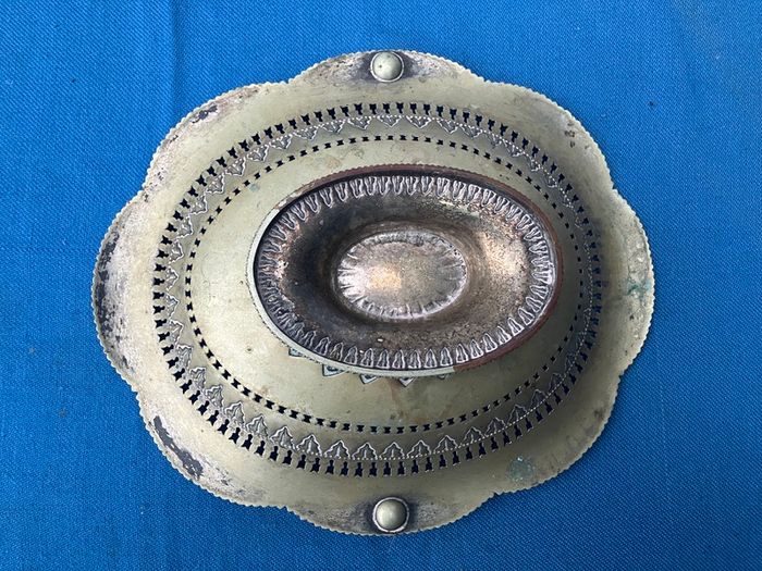 Brass and silver plate dish