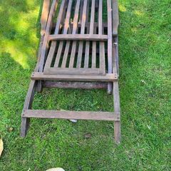 Matching solid teak wood deck chairs