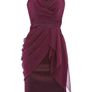 Karen Millen Aubergine Draped One Shoulder Dress Image 3
