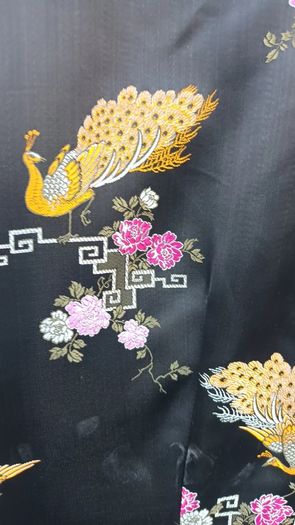 Vintage elegant cheongsam, sz small, hand taylored, brocade silk, D18 post 6e