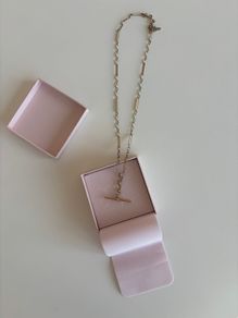 Gold watch chain necklace
