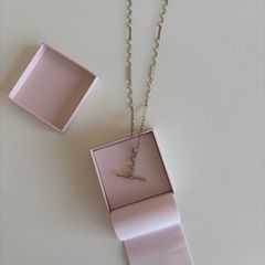 Gold watch chain necklace