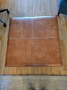 Coffee Table Leather Ottoman