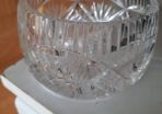 Cut glass sugar bowl
