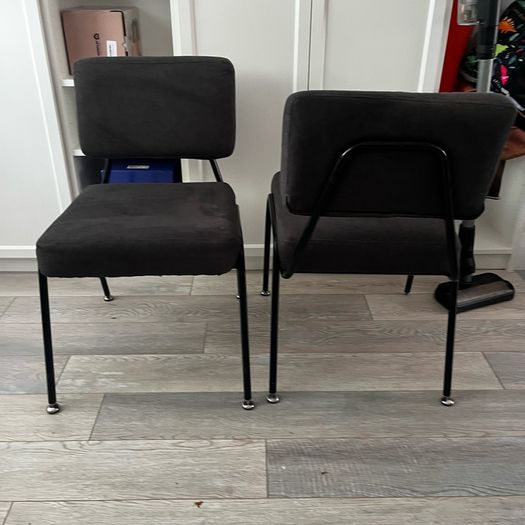 Made Knox dining chairs in grey x 2