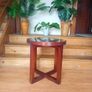 ( BRAND NEW ). Round Hard Wood End Table Image 3