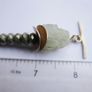 Vintage Pyrite and Jade Bracelet length 8" Image 8