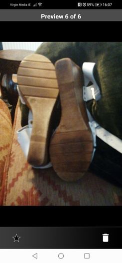 leather  wedge sandals