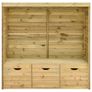 Garden Arbour Bench with 3 Drawers 170 cm Solid Pinewood Image 5