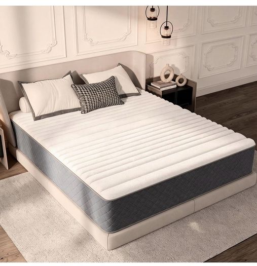 12 Inch King Size Mattress Medium Firm, OEKO-TEX Certified Hybrid King Bed Mattresses, 7-Zone Memory Foam Mattress with Pocket Sprung for Body Support & Pressure Relief - 150x200x30cm