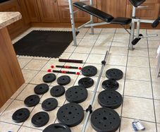 Weight Bench + 50kg Weight, Mats, Bars!