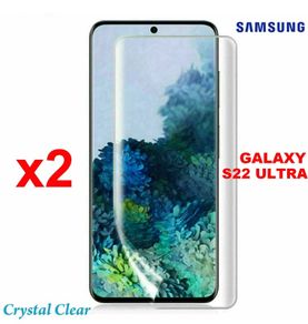 2pcs Soft Full Screen Protector for Samsung Galaxy S22 ULTRA Clear PET Film