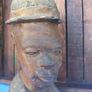 Large Wooden Head Sculpture Image 4
