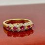 Natural Unheated Ruby & White Zircon Ring Image 8