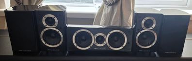 Wharfedale Moviestar DX-1 HCP 5.1 Surround Sound System, Gloss Black