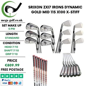 Srixon ZXi7 Irons / 5-Pw / Dynamic Gold Mid 115 X100 X-Stiff
