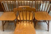 As New - 4 x Gorgeous Wooden Kitchen Dining Chairs - Can Deliver