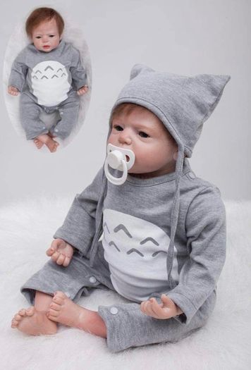 Reborn Baby Boy Dolls 22 Inch/55cm Reborn Toddler Doll Soft Vinyl Silicone Real Life Like Looking Newborn Dolls Magnet Pacifier Birthday Gifts Toys (FREE POSTAGE)