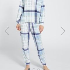 women's velvet check pyjamas bnip