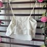 top forever 21 tiered ivory cropped camisole top size large Image 8
