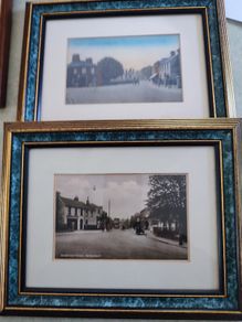 Set Of 2 Framed old Pictures Of Sandymount Green And Claremont Rd. Sandymount Dublin.