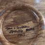 Deep SMALL Wooden Bowl -SPALTED BEECH- and the date 1997.as trinket dish handmade wood turning by Dan O'Loughlin . Image 4