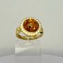 Amber & Cubic Zirconia Ring Image 3