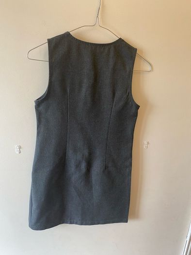 Dunnes grey pinafore (as new) age 8-9