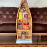 Wooden Boat Wall Shelf Vintage Nautical Decor Rustic Maritime Coastal Display Image 3
