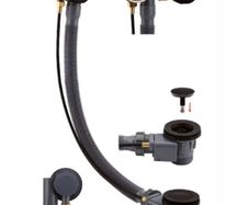 Sonas Sync Brass Luxury Round Bath Matt Black Pop Up Waste UBR0025