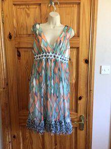BNWTS Rene Derhy Lightweight Summer holiday dress size M Uk 12 includes postage