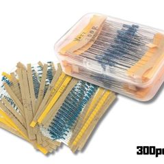 300PCS 1/4W Metal Film Resistor Kit 30 Values 10R to 1M